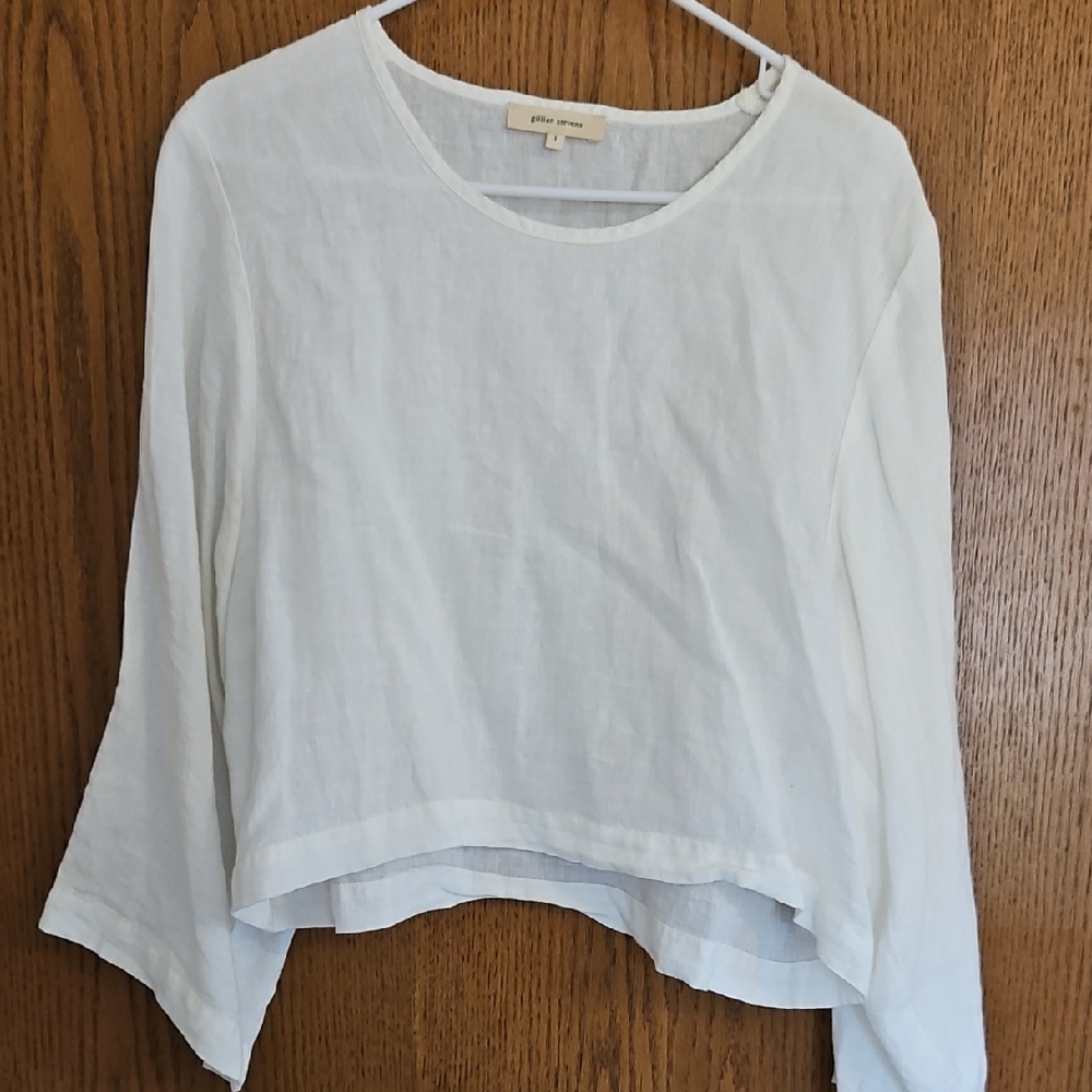 Gillian Stevens Aya Long Sleeve, Linen, salt.